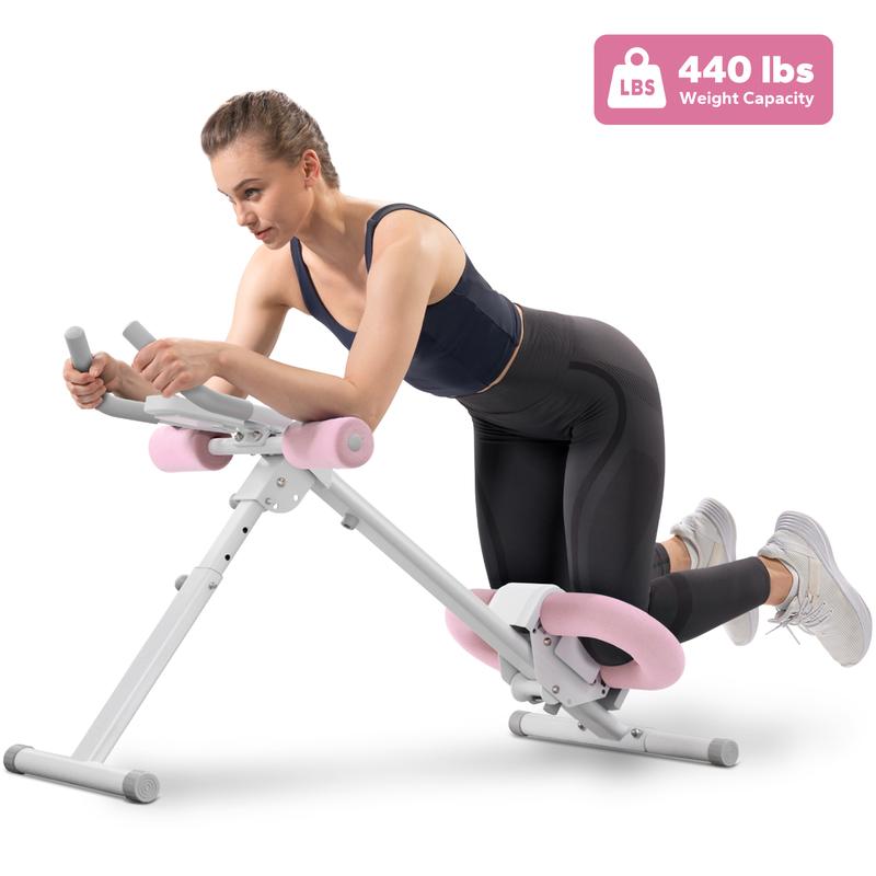 Adjustable Ab Trainer Machine with LCD Monitor, Foldable Ab Exercise Machine for abs, Arm, Leg, Buttocks Shaper, Core & Ab Trainer at Home Gym for Women, Workout Equipment, dealsforyoudays